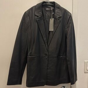 Mint Velvet new with tags Black Leather Blazer